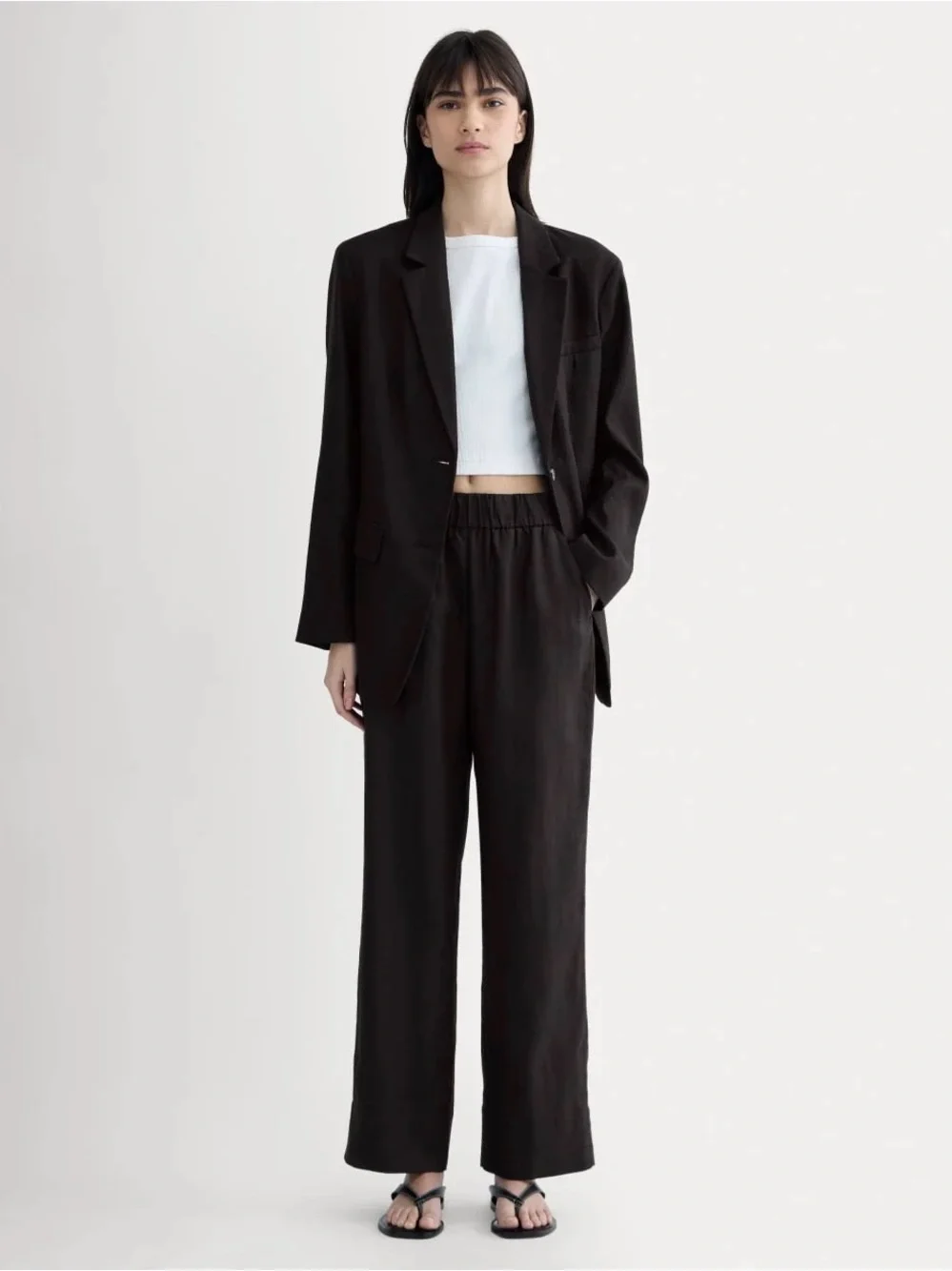 ✨ Everlane Breathable European Linen Pull-On Pants • Size M • Black (NWT)